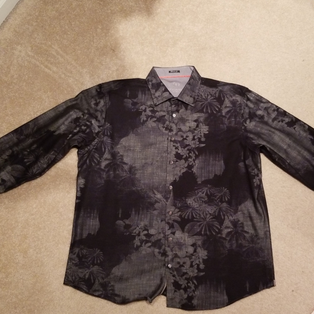 Bugatchi print shirt XL